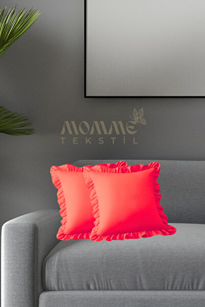 MoMMe Husa pentru perna cu fermoar modern cu franjuri FIRFIRLI 45X45 CM 2 BUC