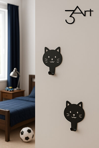 3art Metal Children's Room Hanger – Metal Hanger with Cute Animal Figures – Montessori Organization Product