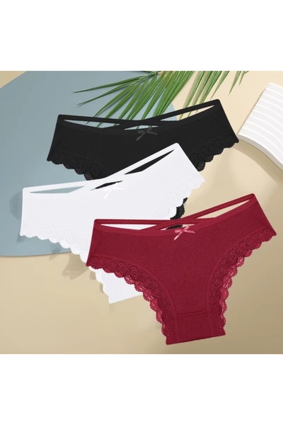 PICADİLİ Set of 3 pairs of women's panties, CH094, Multicolor