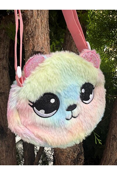 Axesoire NWC-028 Kedi Modelli Peluş Sarı Çocuk Çantası 18x17x4 cm