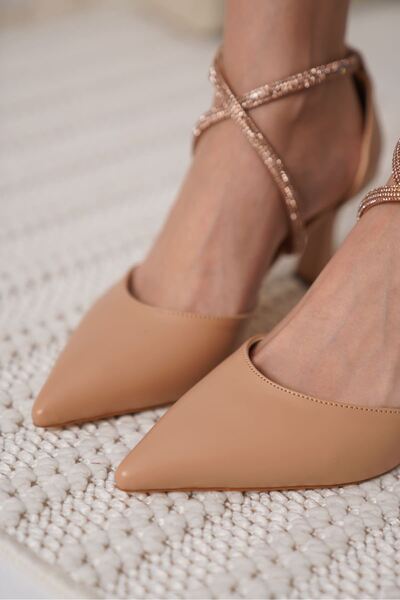 TRENDELLA Fiona Stone Women's Nude Heeled Shoes