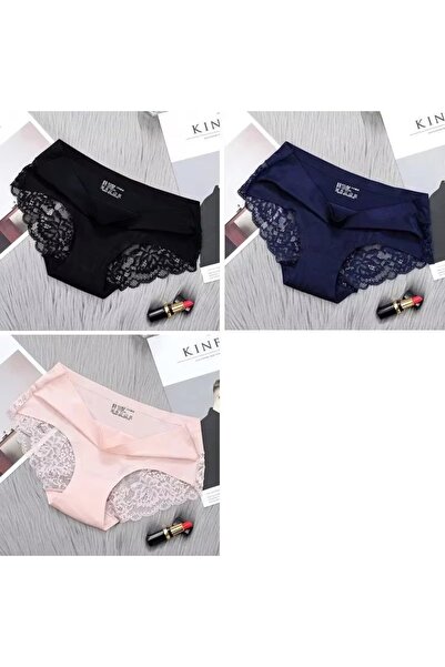 PICADİLİ Set 3 perechi de chiloti pentru dama, CH034, Multicolor