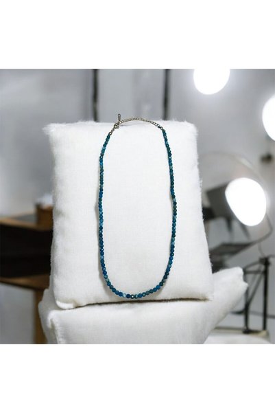 AURA STONE Aurastone Apatite Natural Stone 4mm Necklace