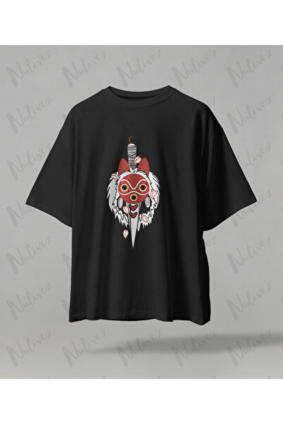 Nulivez تي شيرت أنيمي ستوديو جيبلي برينسيس مونونوكي مطبوع عالي الجودة للجنسين...