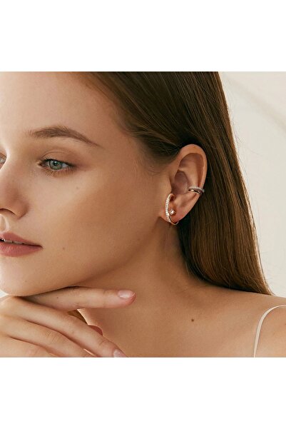 delis Σκουλαρίκια από ασήμι 925, JW1772, ημικυκλικό σχέδιο, επιπλατινωμένα με ρόδιο