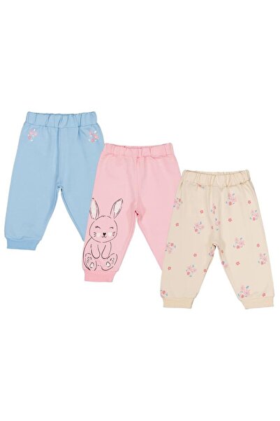 Civil Baby Tavşan Baskılı 3'lü Set 6-18 Ay Eşofman Altı - Standart 18-24 Ay