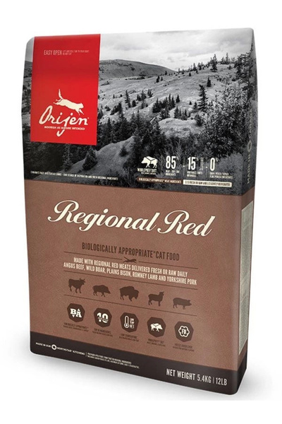 Orijen Regional Red Tahılsız Sığır Etli Yavru Yetişkin Kedi Maması 5.4 Kg