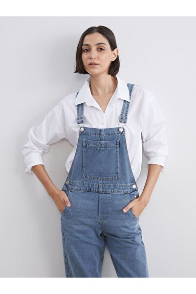 LC Waikiki Kare Yaka Kadın Jean Salopet