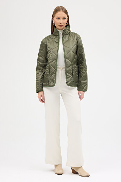 ABOUT US Stand-Up Collar Zip-Up Fully Padded Regular Fit Coat # 0234