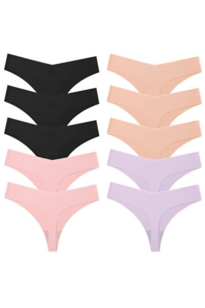 PICADİLİ Σετ 10 ζευγαριών γυναικεία εσώρουχα, CH045, Πολύχρωμα