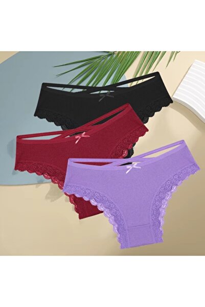 PICADİLİ Set of 3 pairs of women's panties, CH099, Multicolor