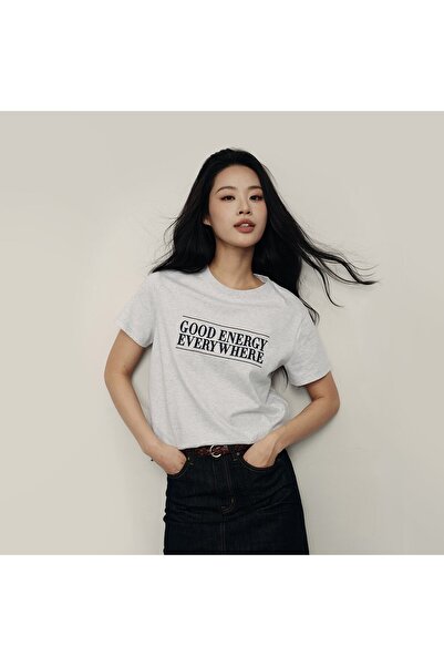 Giordano Women's Relaxed Fit Printed Crew Neck Cotton Tee | KR Collection