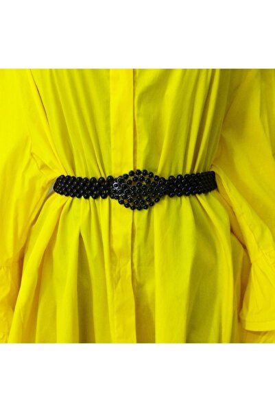 FashionForYou Curea elastică din perle Pearly B, cu cataramă metalică decorat...