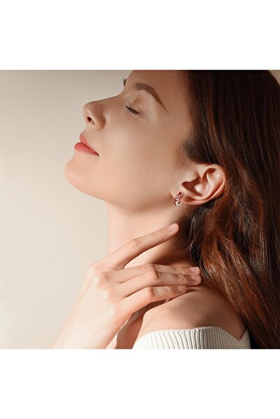 delis Στρογγυλά σκουλαρίκια από ασήμι 925, JW1799, μοντέλο με μαύρα ζιρκόνια, επιπλατινωμένα με ρόδιο