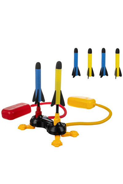 zola Lansator dublu de rachete, 6 rachete, raza de zbor pana la 30 m, multicolor