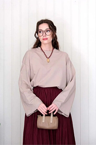 Tesettür Diyarı تونيك بأكمام إسبانية من قماش المودال - برو ستاندرد (مناسب للم...