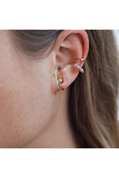 delis Σκουλαρίκια από ασήμι 925, JW1772, ημικυκλικό σχέδιο, επιπλατινωμένα με ρόδιο