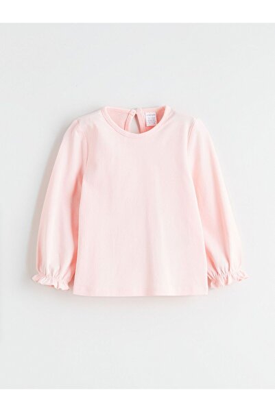 LC Waikiki Velvet Baby Girl Salopet Dress and T-Shirt with Bow Detail