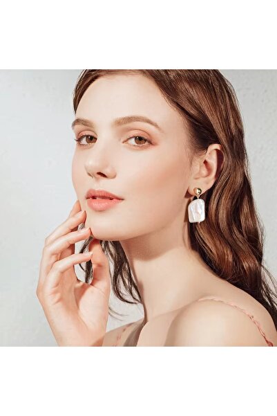 delis Σκουλαρίκια από ασήμι 925, JW1736, ακανόνιστο σχέδιο με μαργαριτάρια, επιροδιωμένο