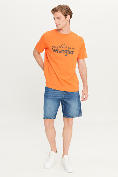 WRANGLER Cotton Regular Fit Logo Crew Neck t Shirt Men's t Shirt W232568 700