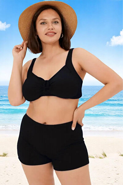 embody Costum de baie din două piese pentru femei, mărime mare, pantaloni scu...