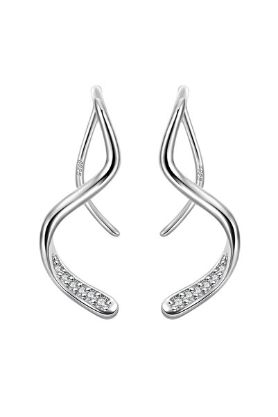 delis Cercei argint 925, JW1803, model elegant, placati cu rodiu