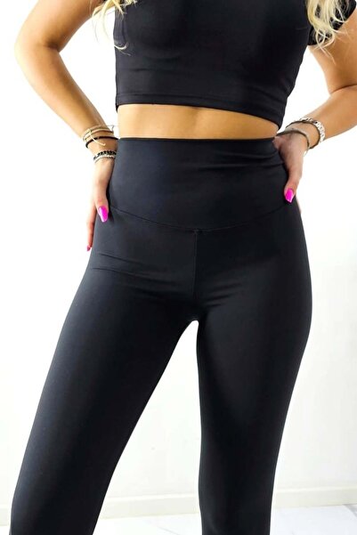 FashionForYou OISO High Waist Padded Tights, Black, XL