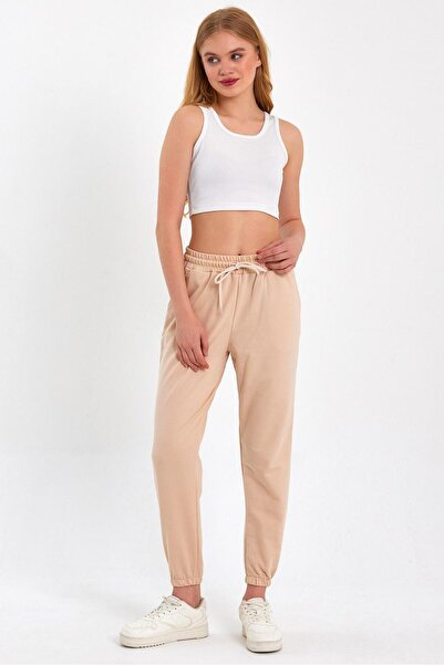 Miyalon Γυναικείο φούτερ Jogger Elastic Leg σε γκρι χρώμα