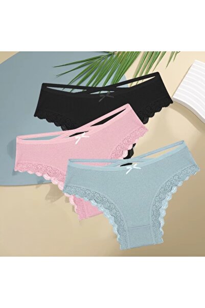 PICADİLİ Set of 3 pairs of women's panties, CH105, Multicolor