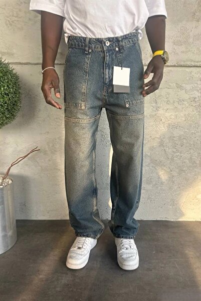 MADZEYMODA Чоловічі Relax Baggy Сині джинси KE-929