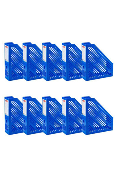 Bigpoint Plastic Box Folder, 10 Pieces, Vertical - Horizontal, A4 - A5, Blue