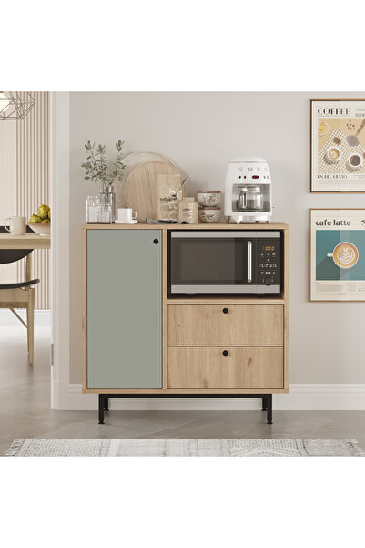 Yurupa Latte Serisi Kahve Köşesi Çok Amaçlı Dolap Mutfak Dolabı Sepet-Ihlamur...