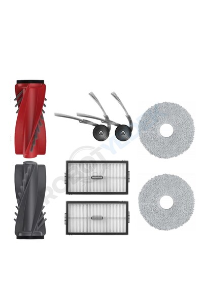 robotyedek Set de mop cu filtru Hepa cu perie compatibilă Roborock QRevo Curv...