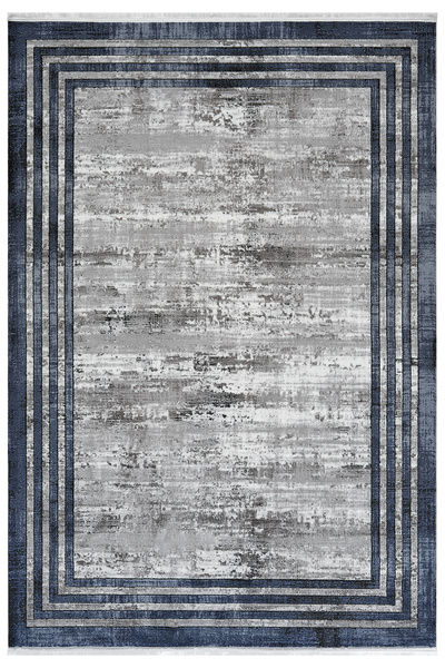 SEYRAN HALI Roma Gri Mavi Halı Akrilik Halı Yumuşak Dokulu Salon Oturma Odası...