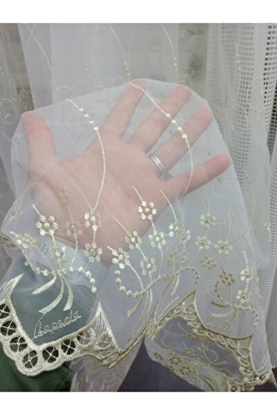 Düzgün desen ستارة من التول بدون طيات مع زر كورنيش، ستارة جاهزة للتركيب