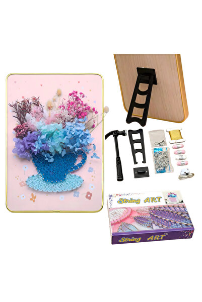 zola Комплект за творческа бродерия, LED светлини, цветни шнурове, шарка на ц...