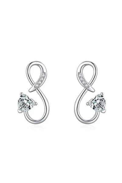 delis Cercei argint 925, JW1828, model infinit, placati cu rodiu