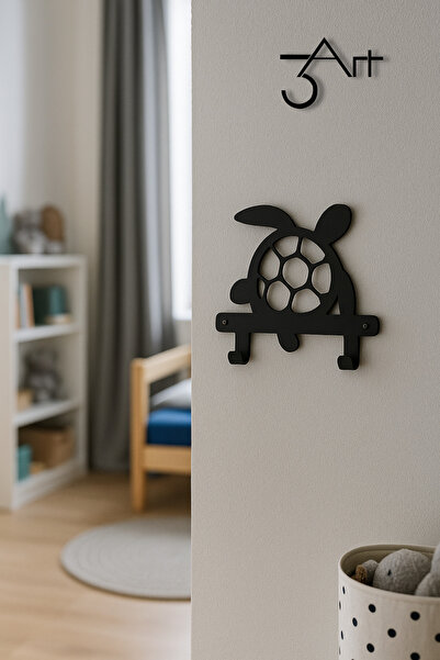 3art Metal Children's Room Coat Rack – Cute Animal-Shaped Metal Coat Rack – Montessori Organization Product