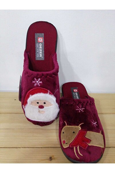 GEZER YENİ SEZON RAHAT TABAN KIŞLIK NOEL BABA FİGÜRLÜ KADIN EV TERLİĞİ