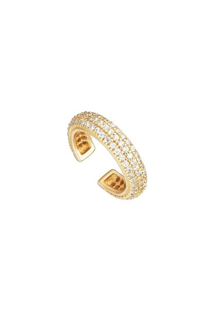 delis 925 silver ear cuff earring, JW1677, elegant model, gold plated