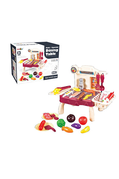 TSUMAB مجموعة ألعاب طاولة طعام متعددة الوظائف للأطفال - 35 قطعة لعبة مطبخ للط...