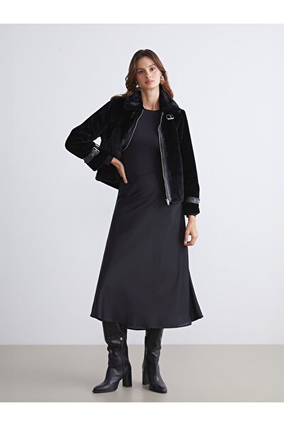 LC Waikiki Jacket Collar Women's Fur Coat