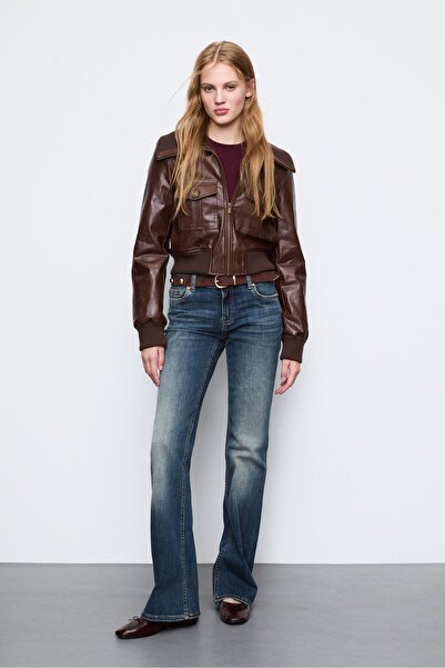 Stradivarius D67 dar kesim bootcut jean