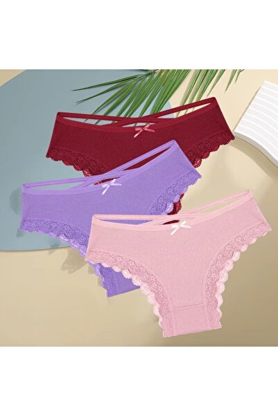PICADİLİ Set of 3 pairs of women's panties, CH104, Multicolor