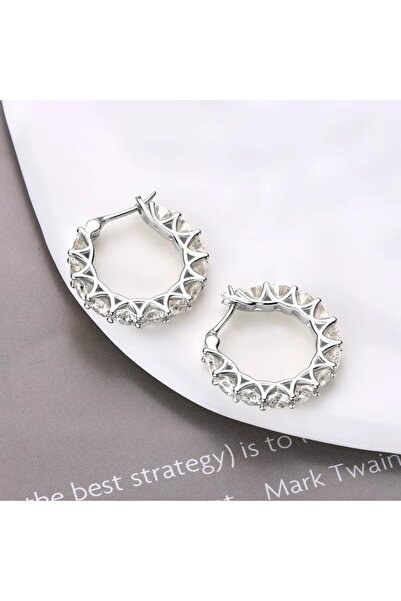 delis Στρογγυλά σκουλαρίκια από ασήμι 925, JW1747, κομψό μοντέλο, επιροδιωμένο