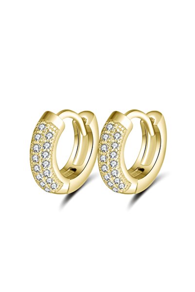 delis Round earrings 925 silver, JW1786, elegant model, gold plated