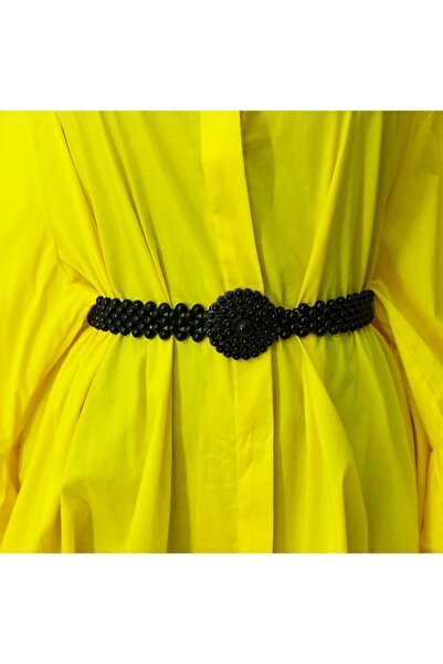 FashionForYou Curea elastică Pearly B cu perle, cu cataramă metalică decorati...