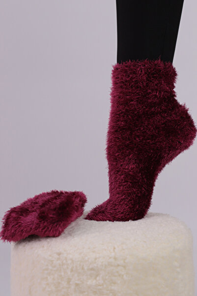 armonika Women's Fuchsia Thick Puffer Socks Arm-20K094011