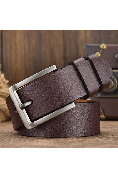 delis Curea pentru barbati C-70, piele naturala, Maro, C-70-120