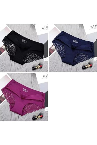 PICADİLİ Set 3 perechi de chiloti pentru dama, CH038, Multicolor